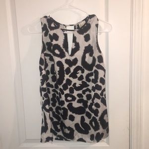 Keyhole leopard print tank